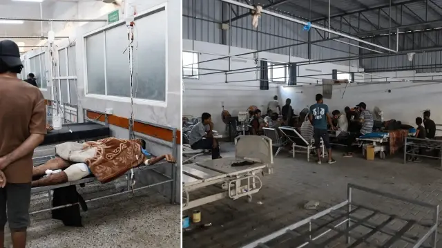 israil saldirilari altindaki gazzede sifa hastanesi bosaltildi SiWBiuVk