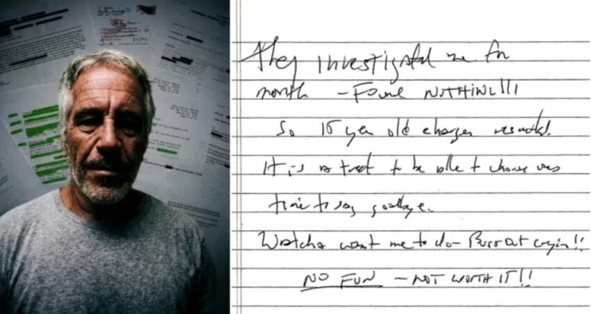Jeffrey Epstein'ın Tartışmalı İntihar Notu Ortaya Çıktı